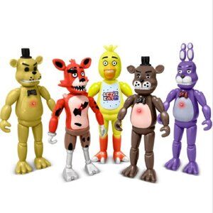 Minaso FNAF 5pcs Action Figures 5.5" Movable Joints (5x sets available) Light-Up